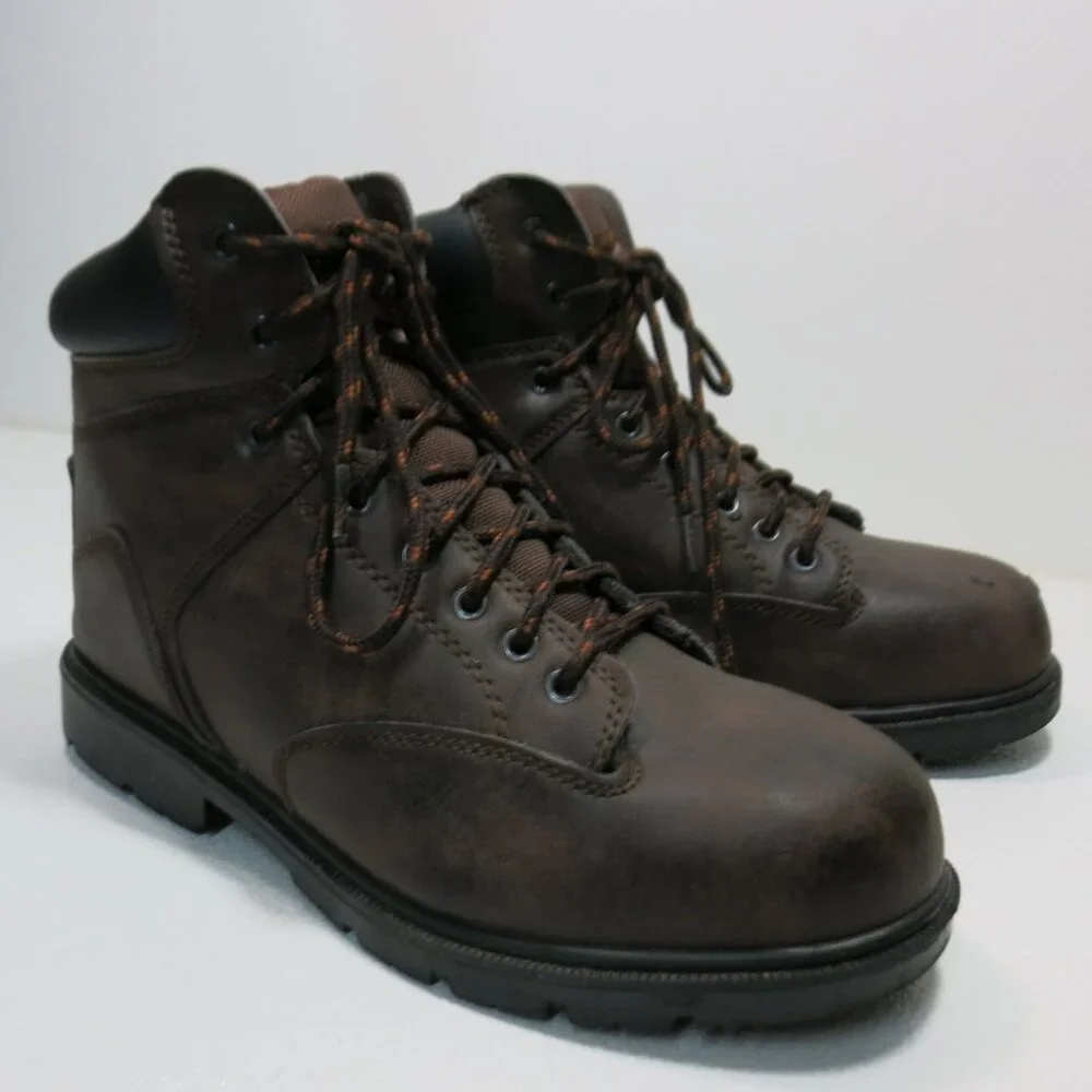 Brahma Oil Tanned Leather Safty Toe Work Boots Shoes Industrial Footwear Sz 10.5